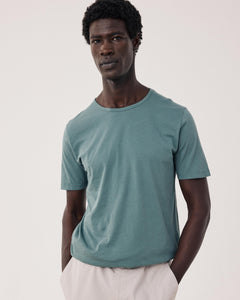 Light Crew Men's Cactus Green Lightweight Cotton Jersey T-shirt