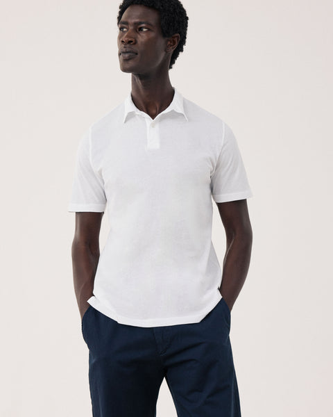 Light Polo Men's White Lightweight Cotton Jersey Polo BF66301-01