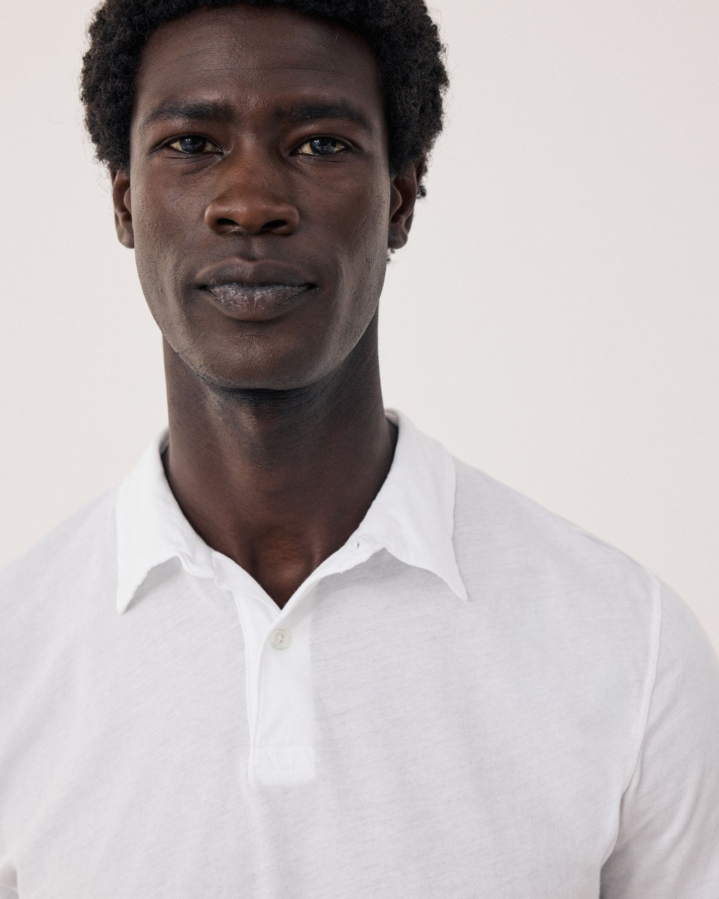 Polo Homme en Jersey de Coton Léger Blanc Light Polo BF66301-01