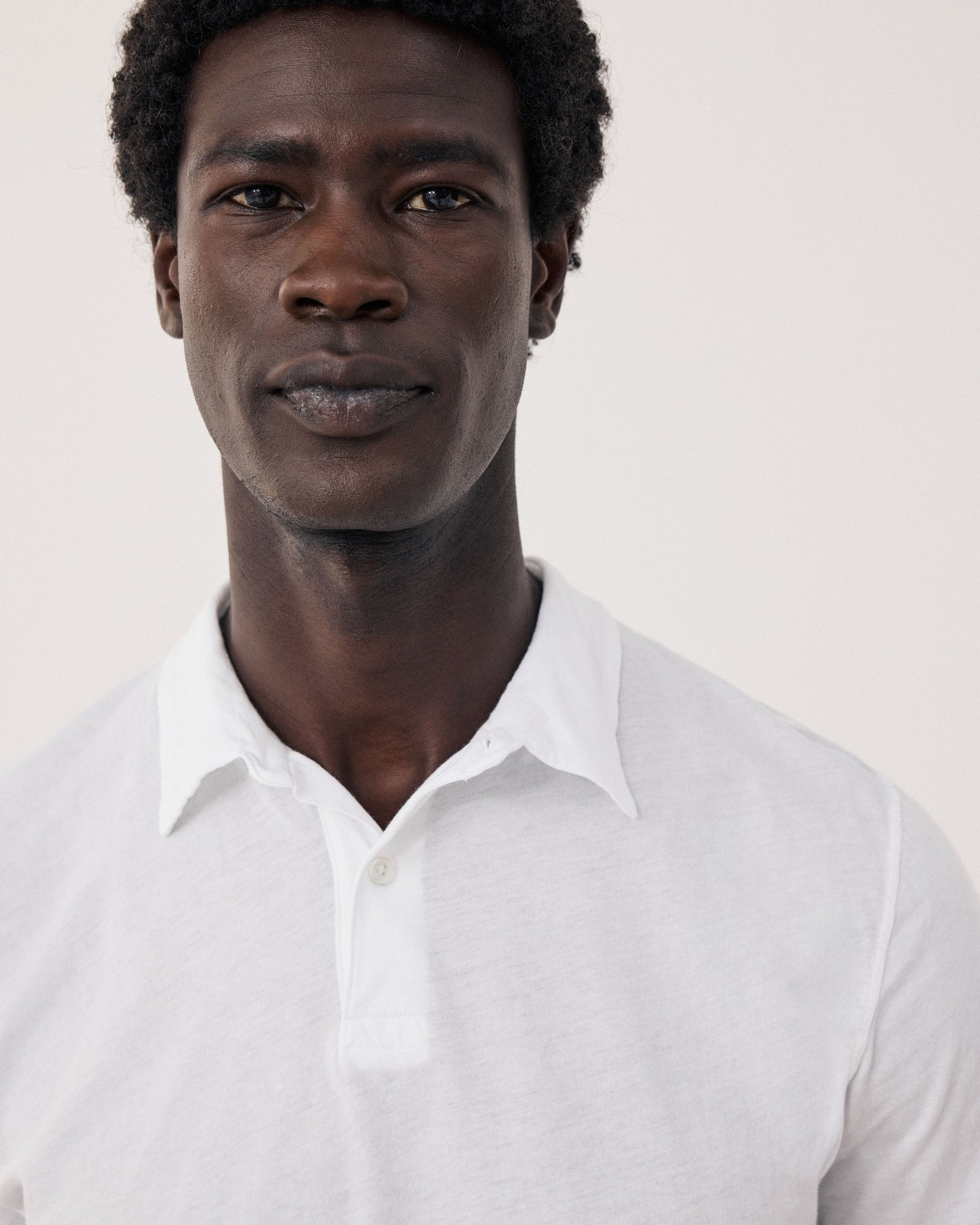 Polo Homme en Jersey de Coton Léger Blanc Light Polo BF66301-01