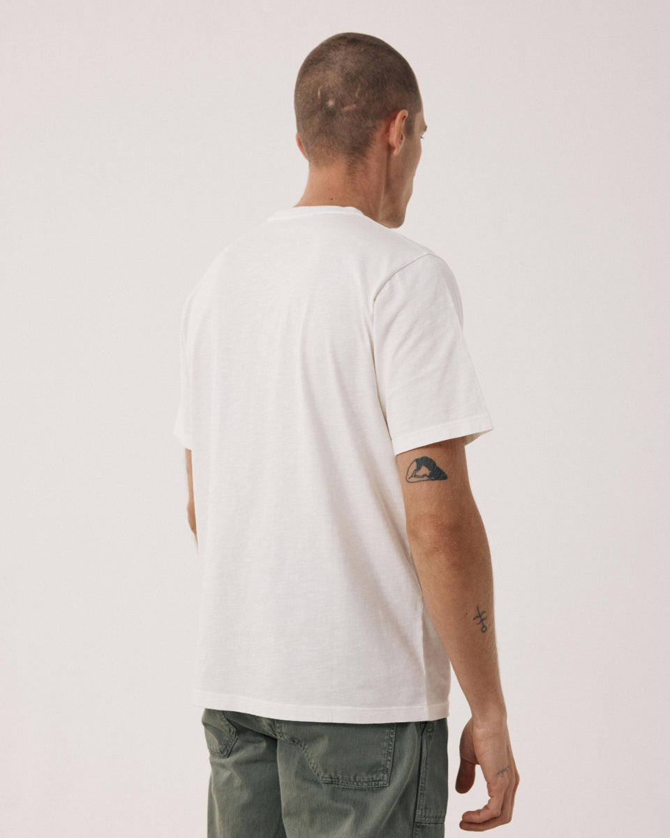 T-shirt Homme en Coton Slub Ecru Crew - Image 3
