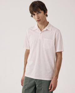 Men's Pale Pink Slub Cotton Polo Shirt BF69303-13