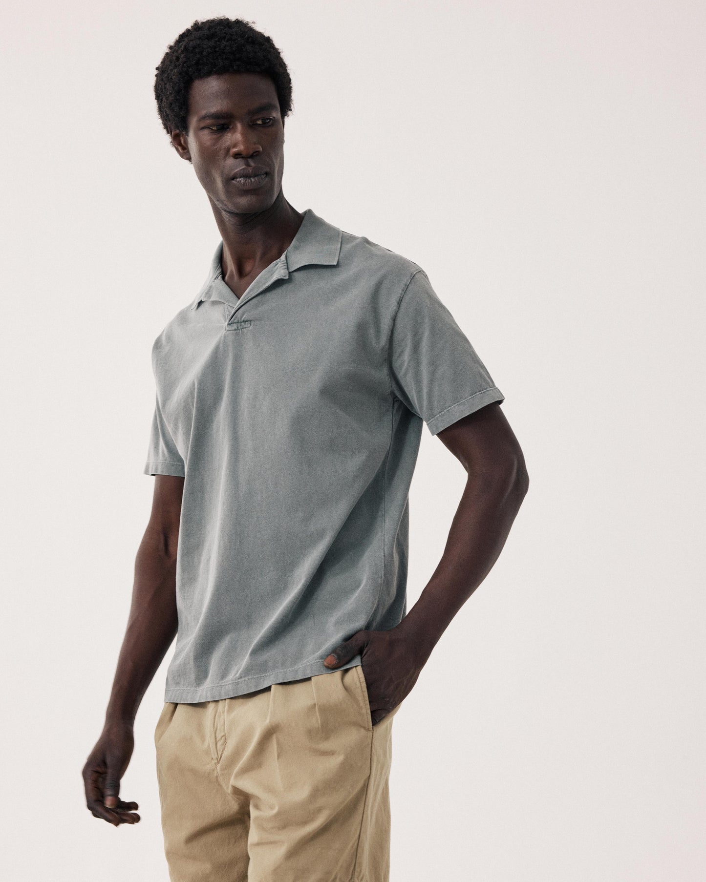 Polo Homme en Jersey Vert Cactus BF71304-04