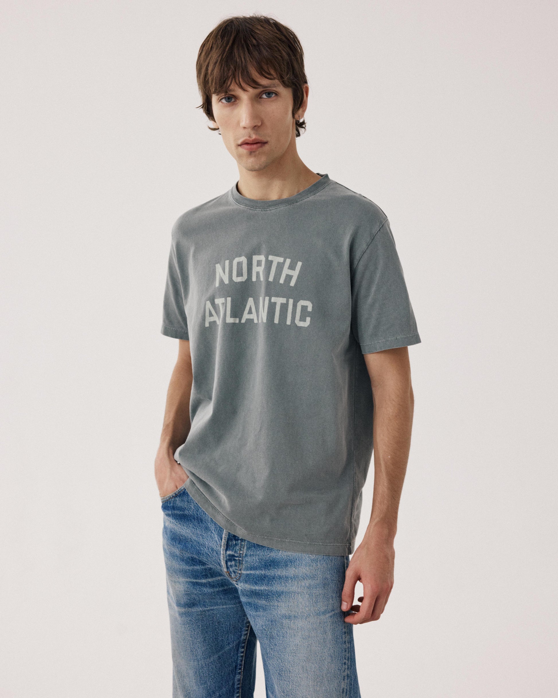 T-shirt Homme en Jersey Vert Cactus North Atlantic BF72304-04