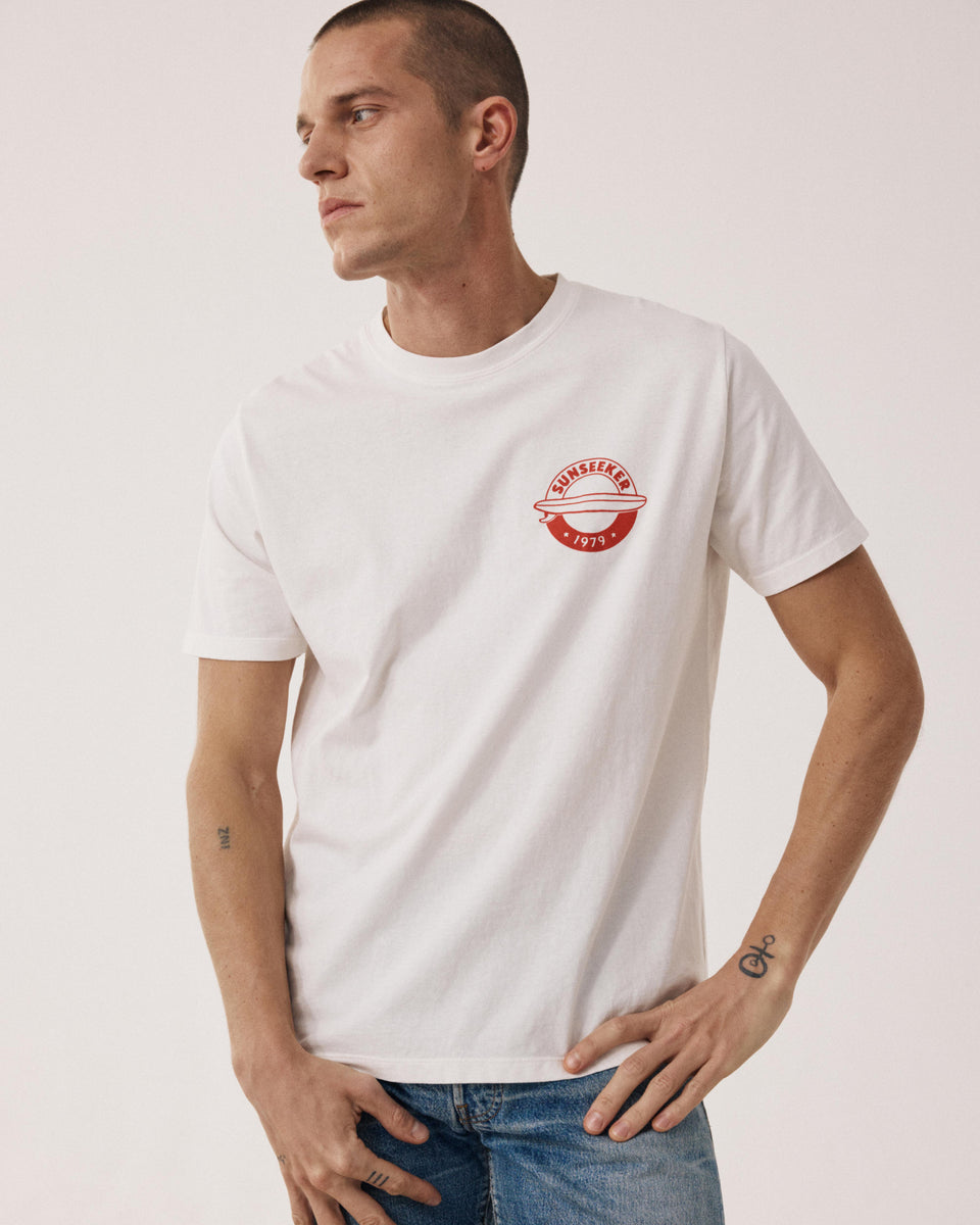 Longboard Men's Ecru Jersey T-shirt - Image principale