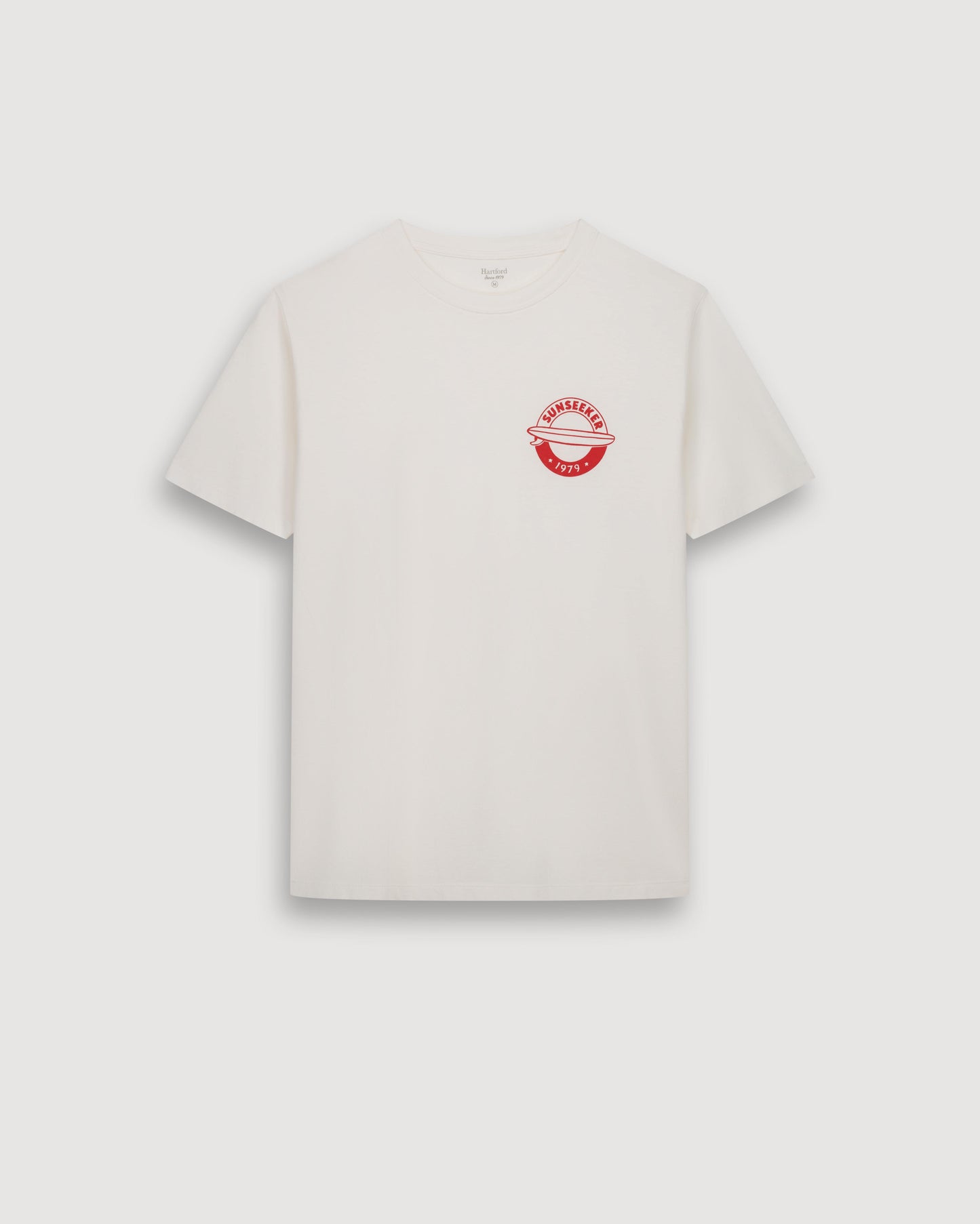 T-shirt Homme en Jersey Ecru Longboard BF74304-01