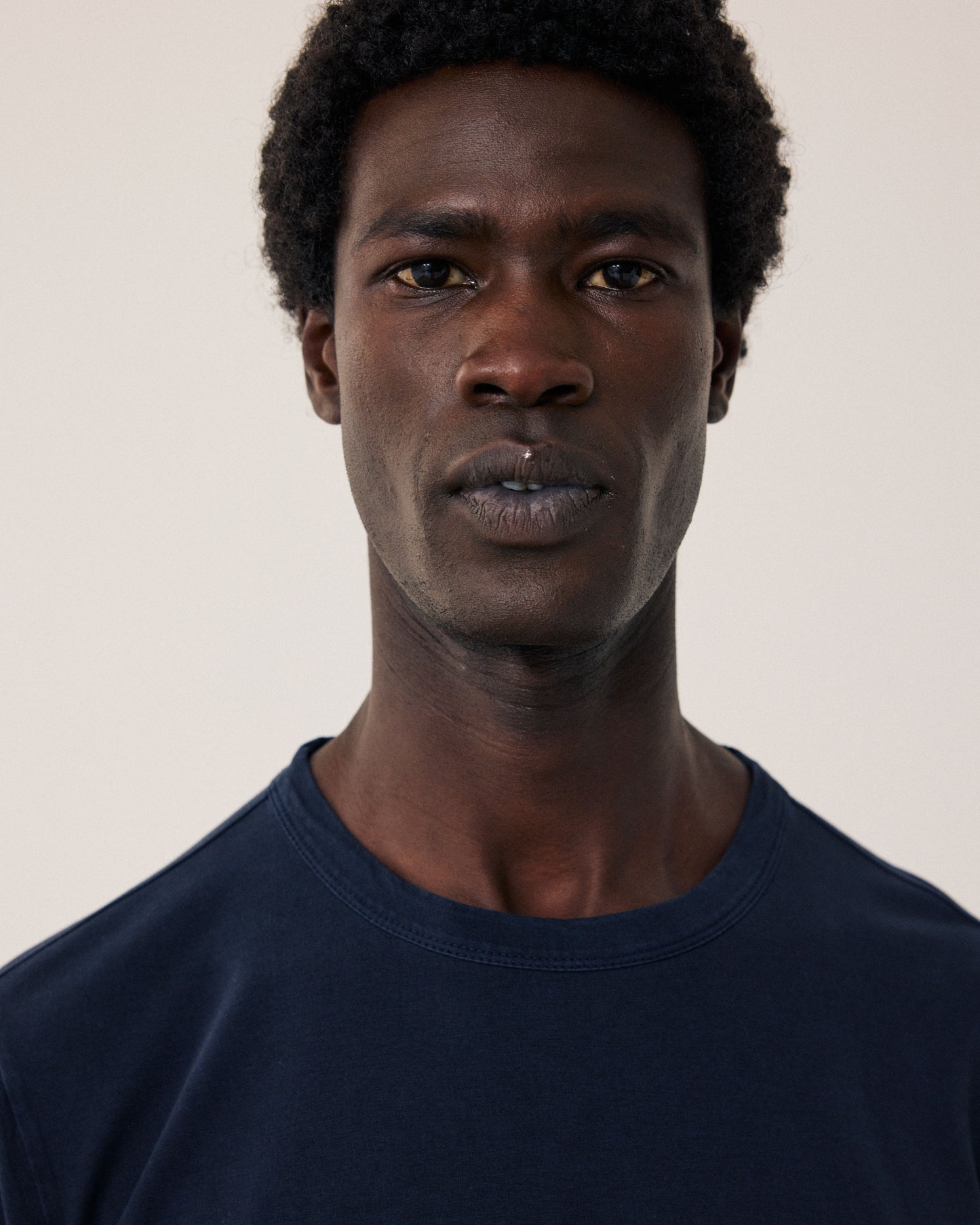 T-shirt Homme en Jersey de Lyocell & Coton Bleu Nuit BF76305-03