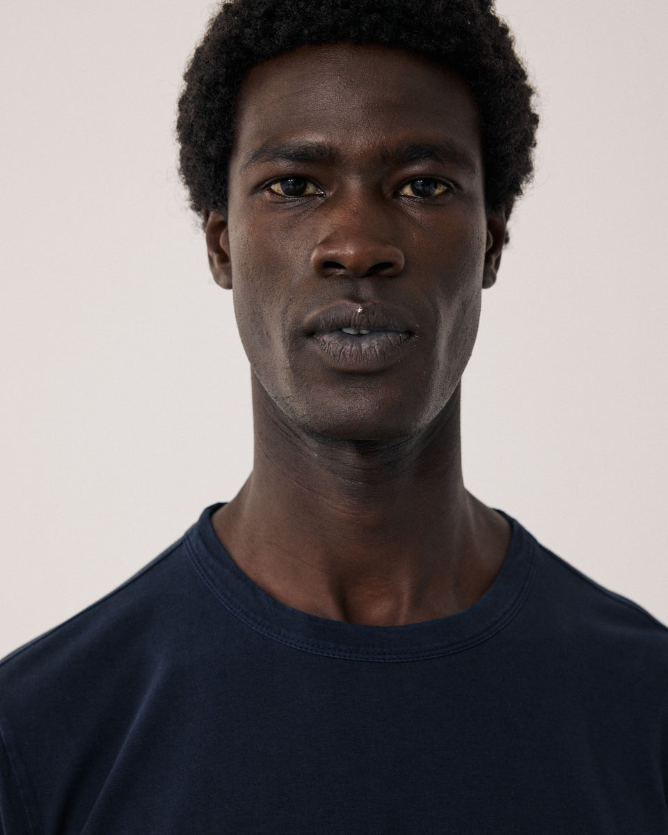  Men's Midnight Blue Lyocell & Cotton Jersey T-shirt - Image alternative