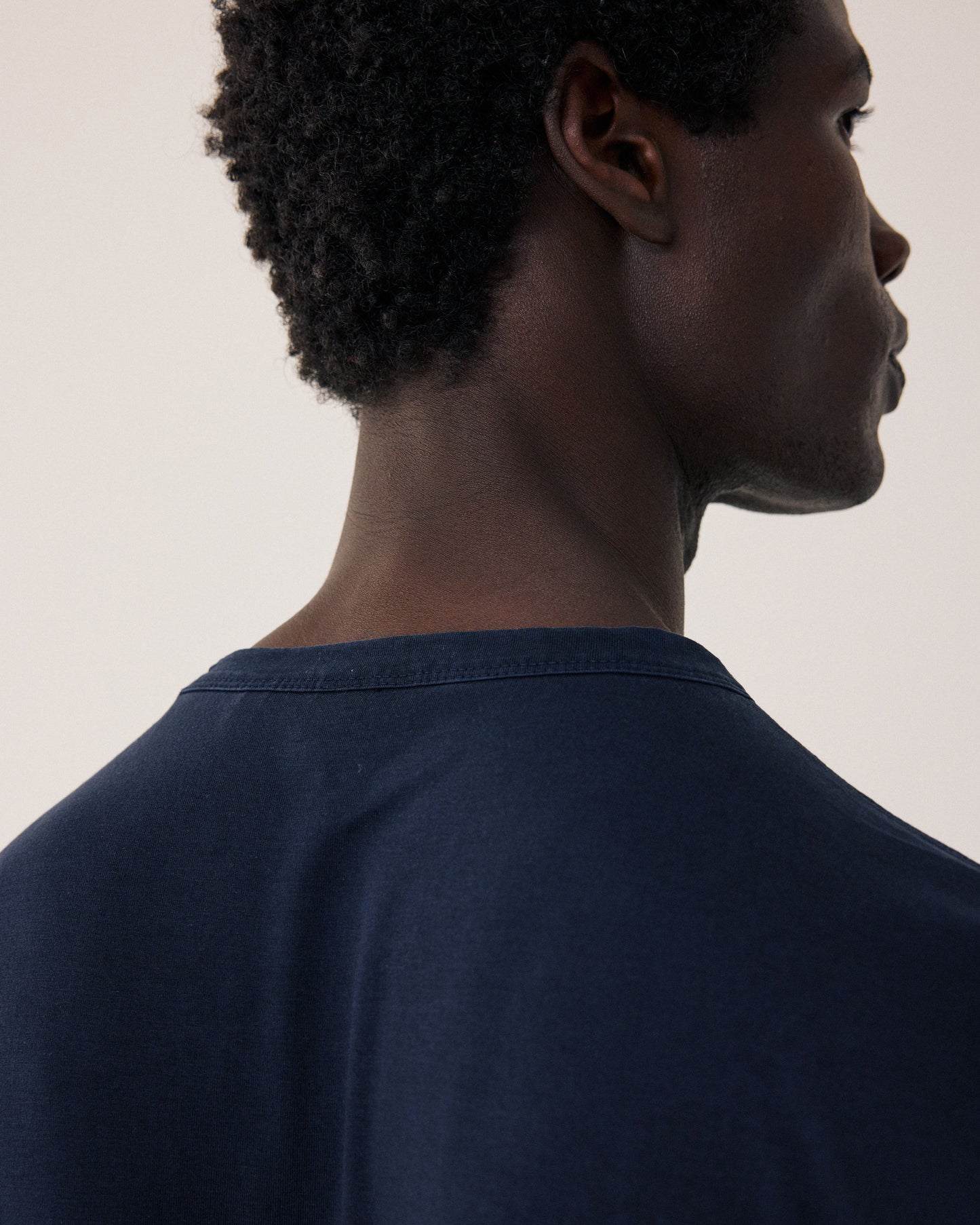 T-shirt Homme en Jersey de Lyocell & Coton Bleu Nuit BF76305-03