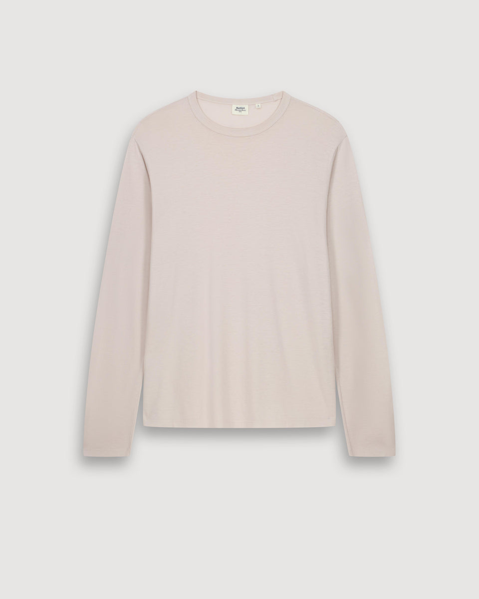 T-shirt Homme en Jersey de Lyocell & Coton Beige - Image 3