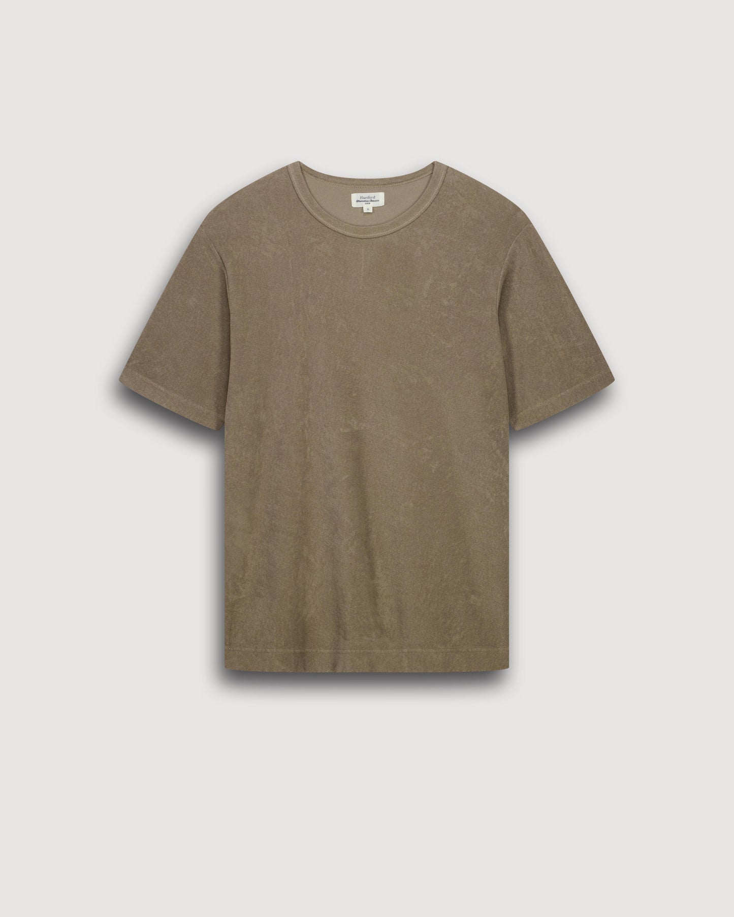 T-shirt Homme en Eponge Taupe BF80306-10