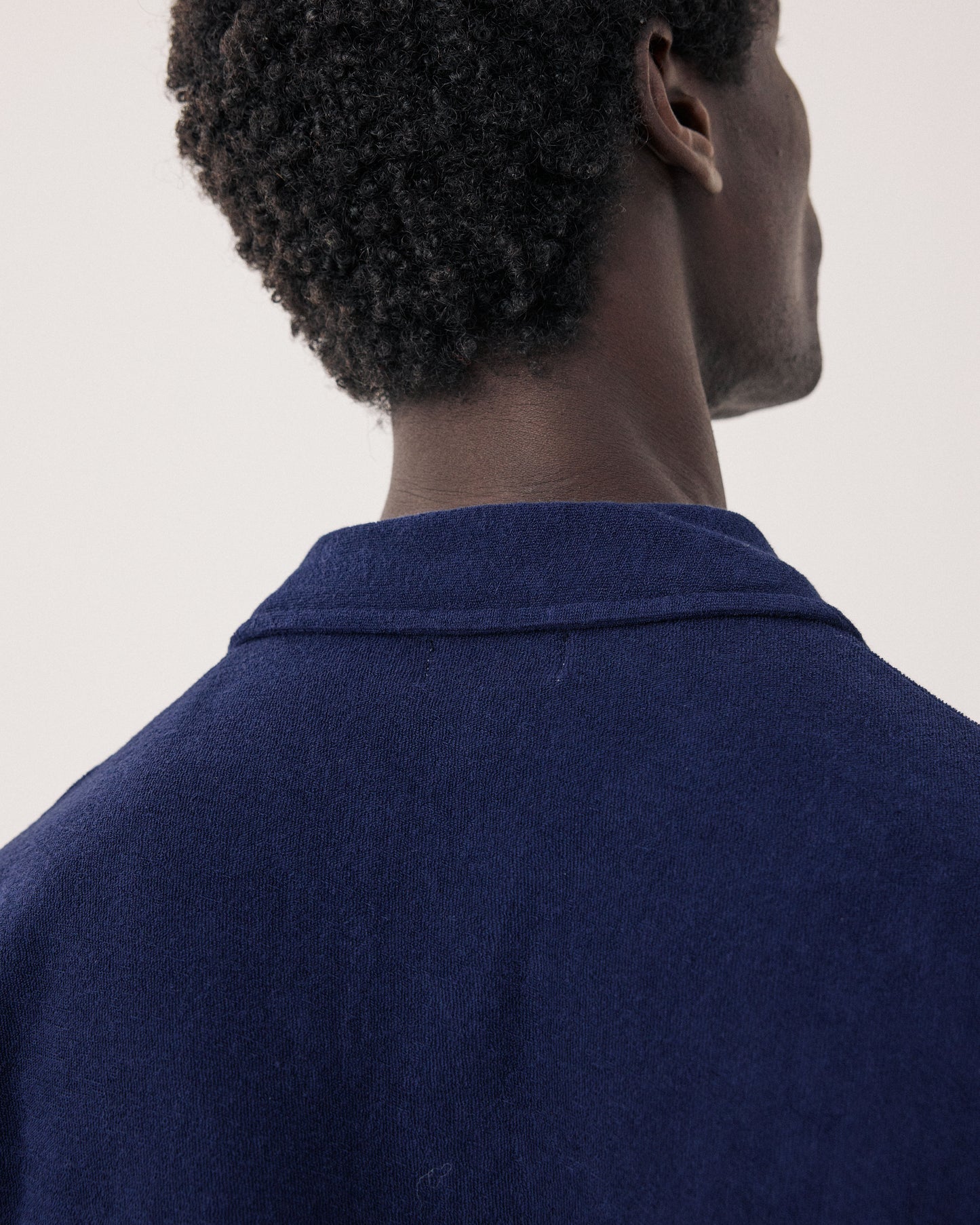 Polo Homme en Eponge Bleu Marine BF81306-03