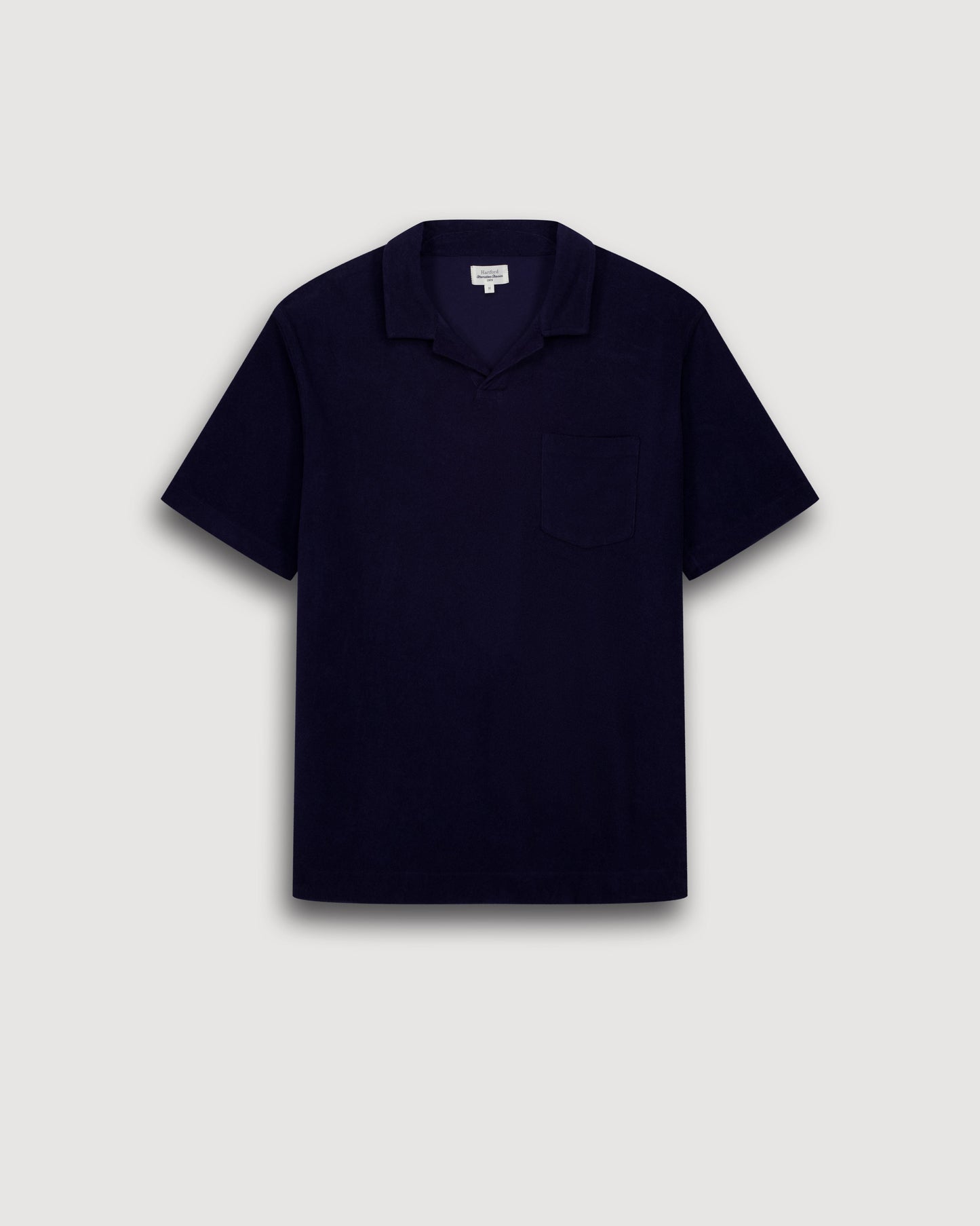 Polo Homme en Eponge Bleu Marine
