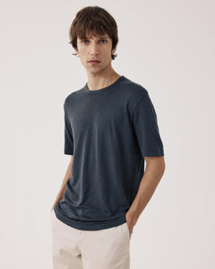 Camiseta de lino para hombre Carbone Crew BF84307-02