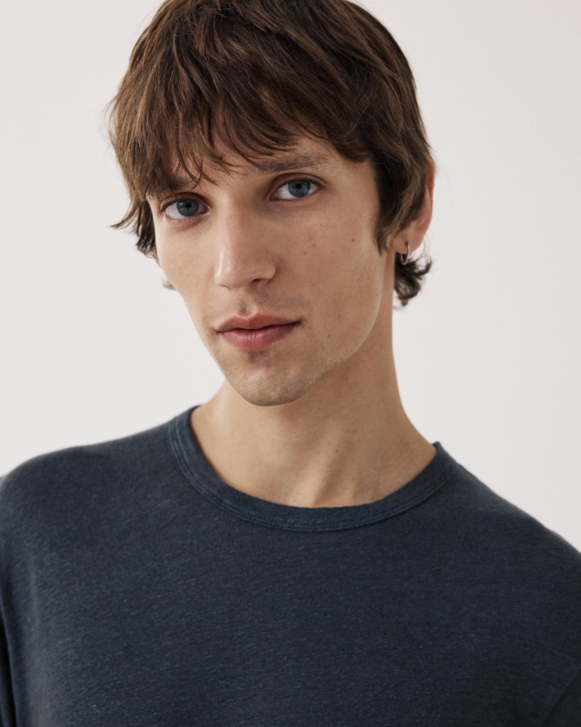 Camiseta de lino para hombre Carbone Crew BF84307-02