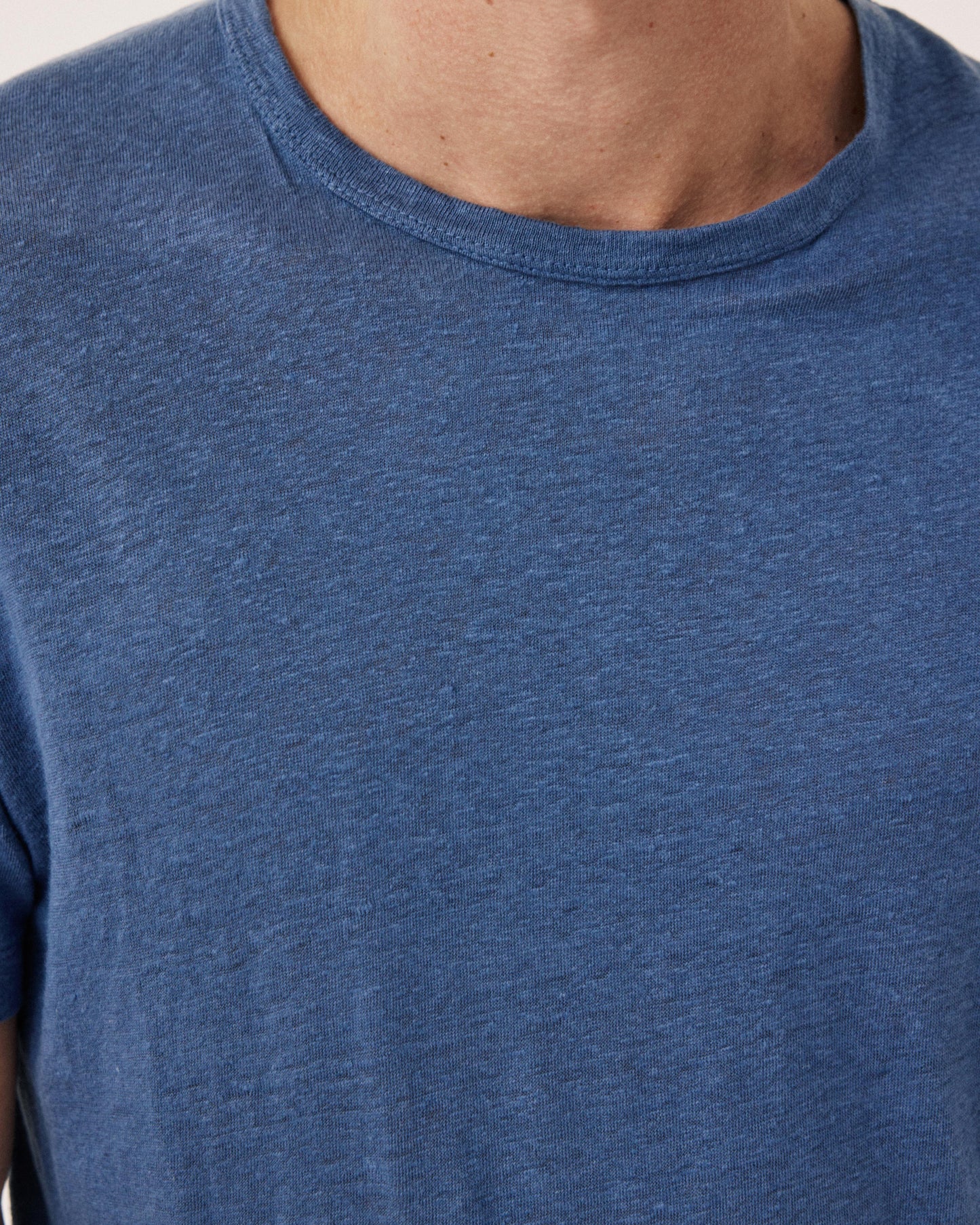 Camiseta de lino azul denim para hombre BF84307-05