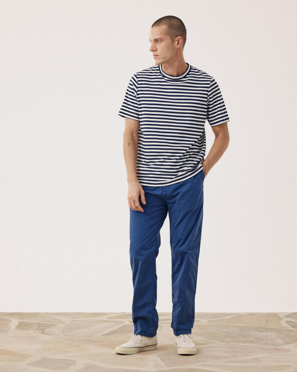 Crew Heren-T-shirt Navy & Ecru Trui - Image alternative