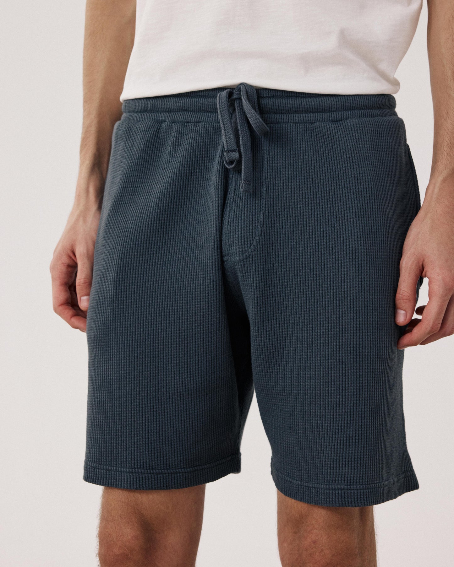 Men's Bermuda shorts in carbon embossed Waffle Cotton Jersey BF93310-02