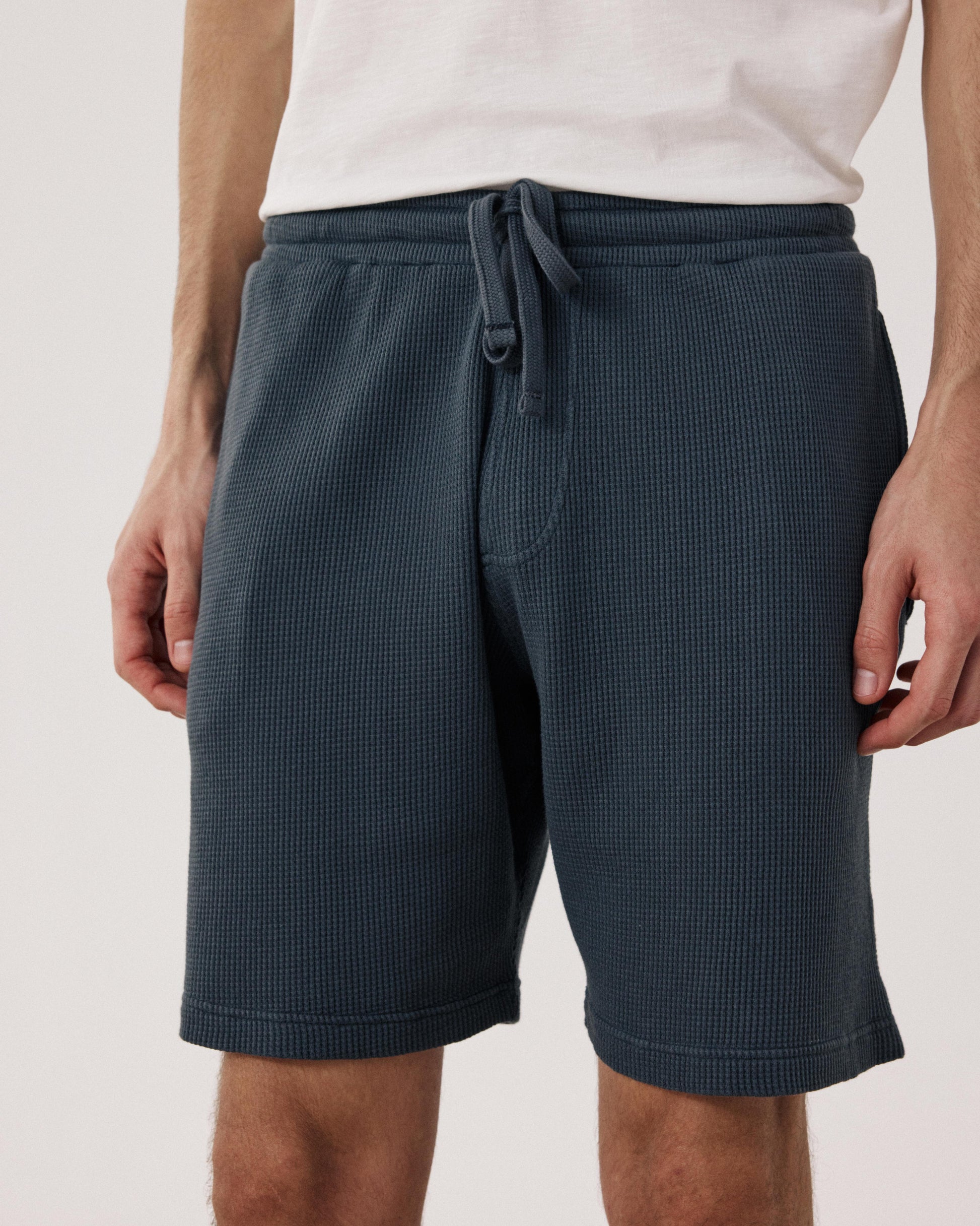 Men's Bermuda shorts in carbon embossed Waffle Cotton Jersey BF93310-02