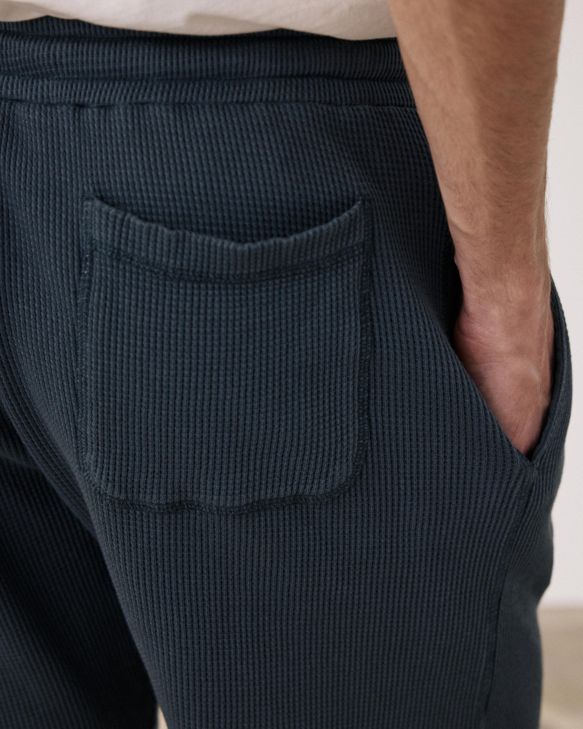 Men's Bermuda shorts in carbon embossed Waffle Cotton Jersey BF93310-02