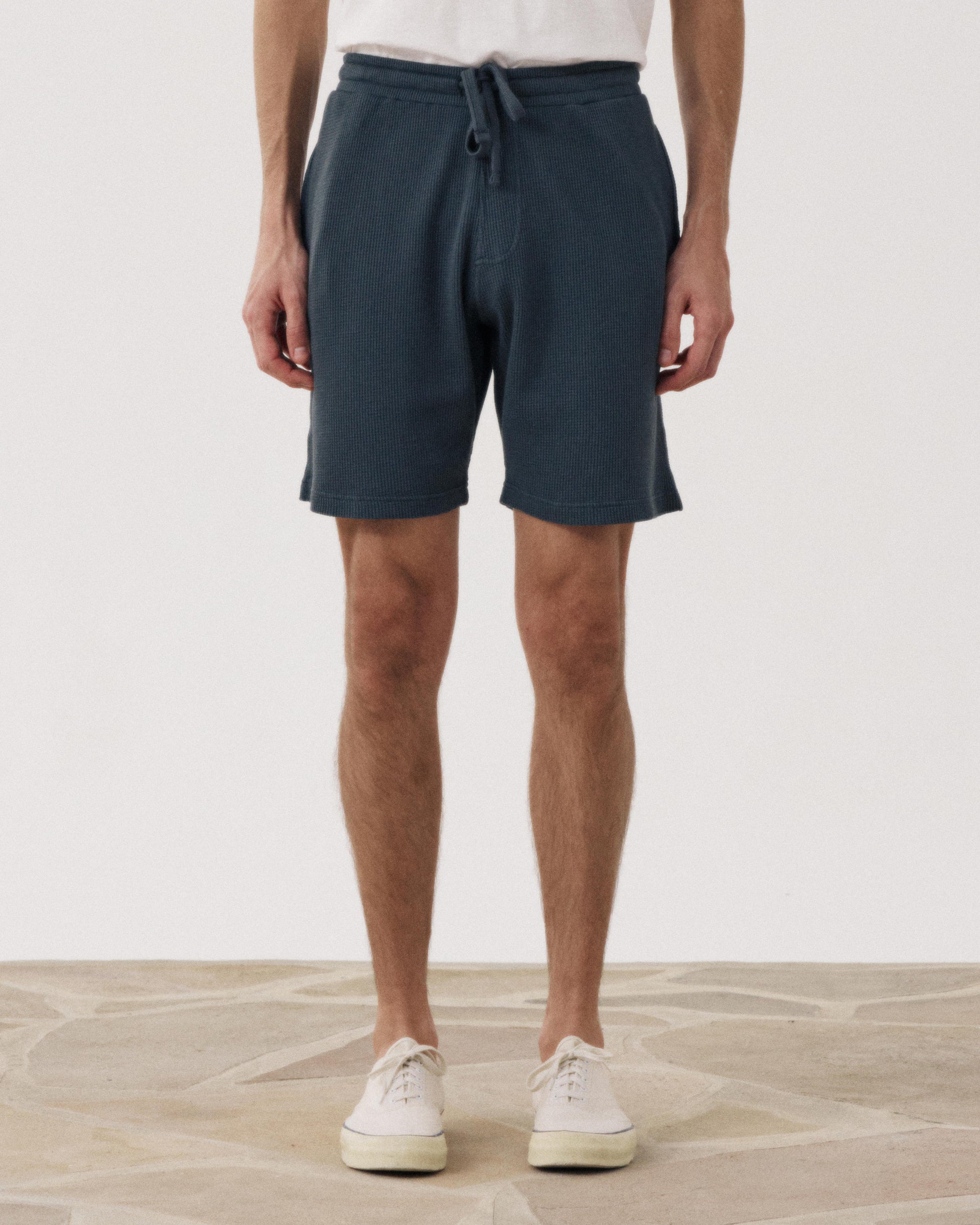 Men's Bermuda shorts in carbon embossed Waffle Cotton Jersey BF93310-02