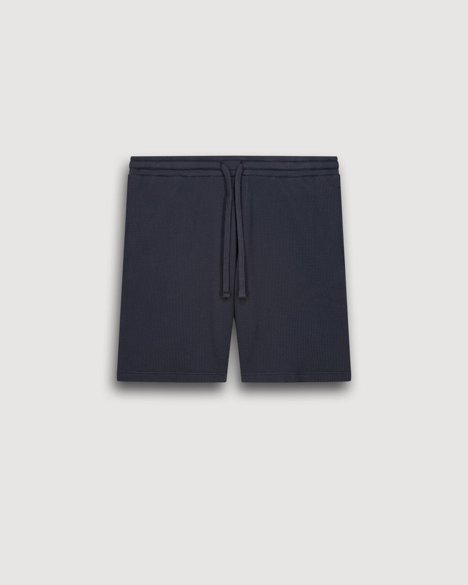 Bermuda de punto jersey de algodón gofrado carbono para hombre - Image 3