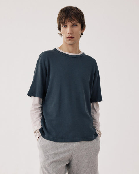Waffle Men's Carbon Embossed Cotton T-shirt BF95310-02 - Men's T