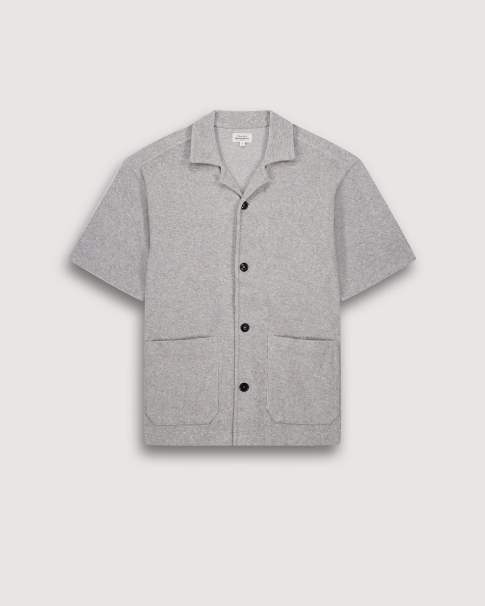 Camisa de rizo gris moteado para hombre Bouclette - Image 3