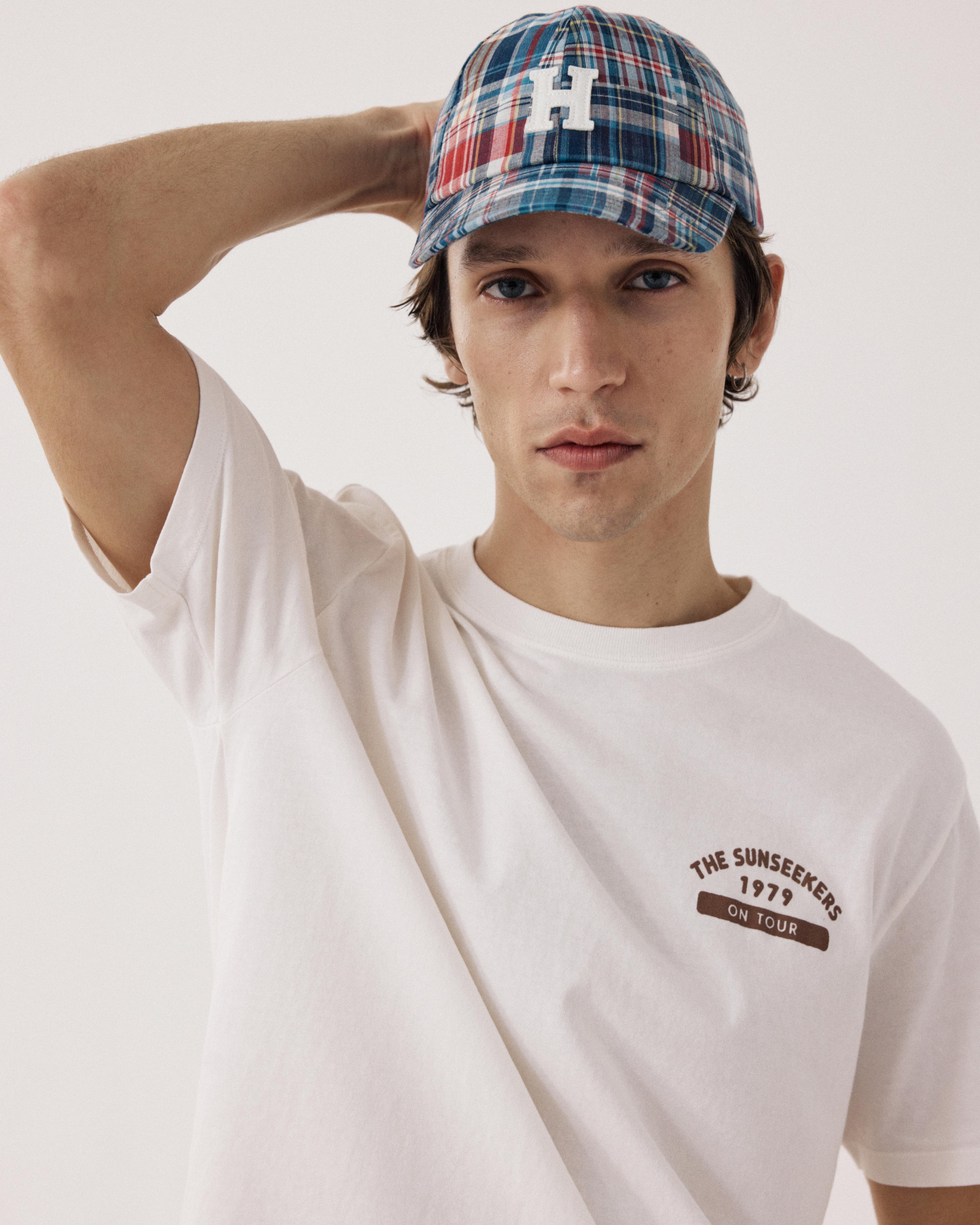 Men's Patchwork Madras Cotton Cap BFA3402-01 - Men's Cap - Hartford