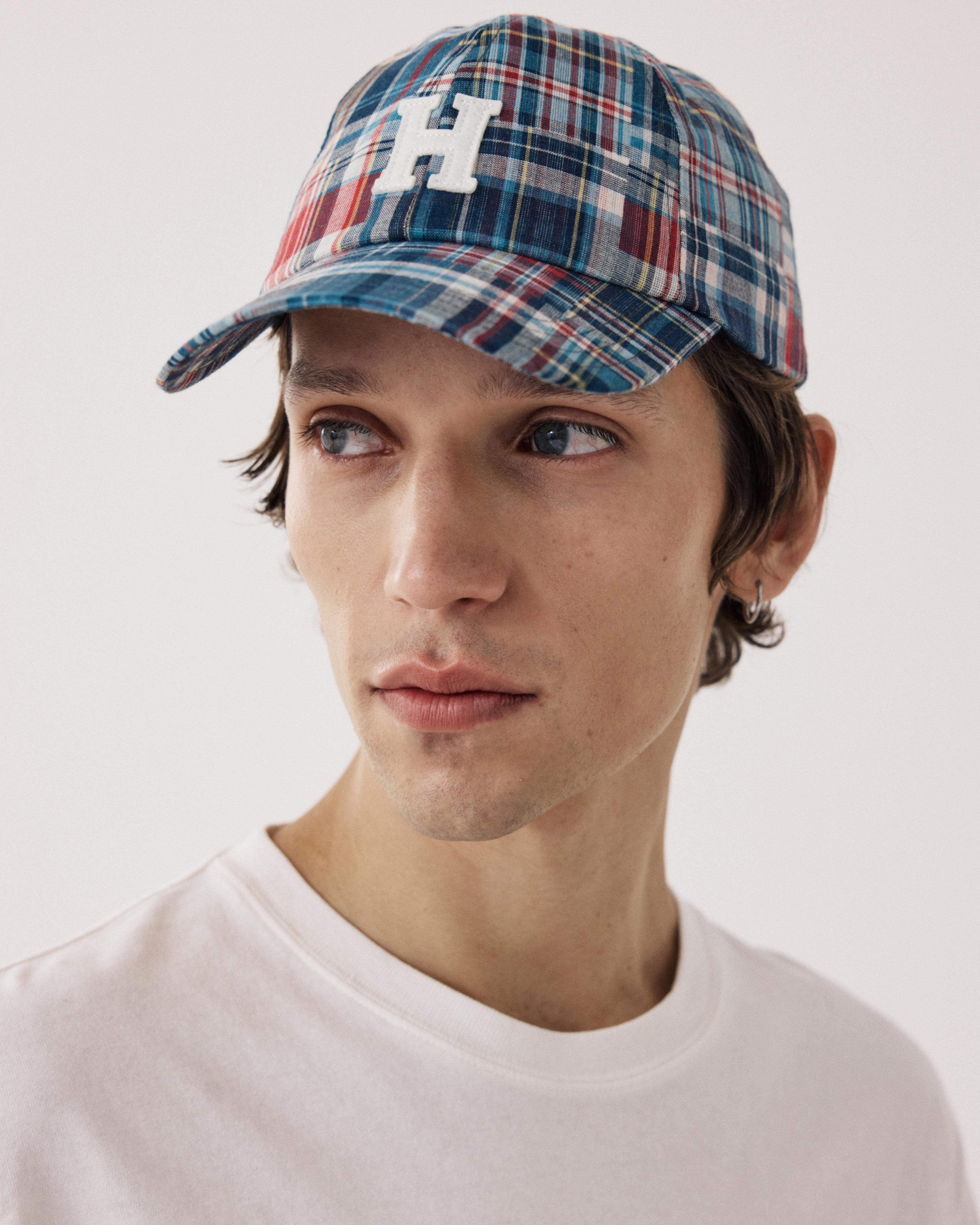 Men's Patchwork Madras Cotton Cap BFA3402-01 - Men's Cap - Hartford