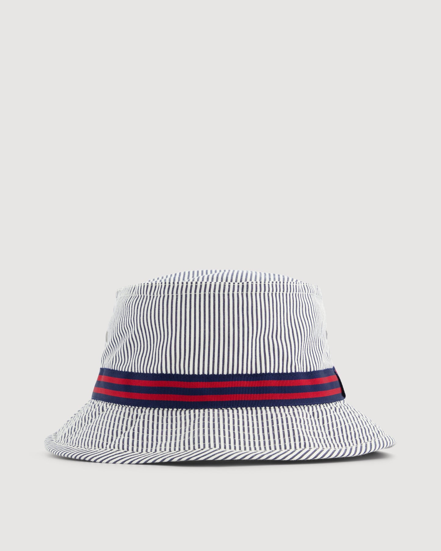 Bob Homme en Seersucker Rayé Bleu Marine & Ecru BFA4405-02