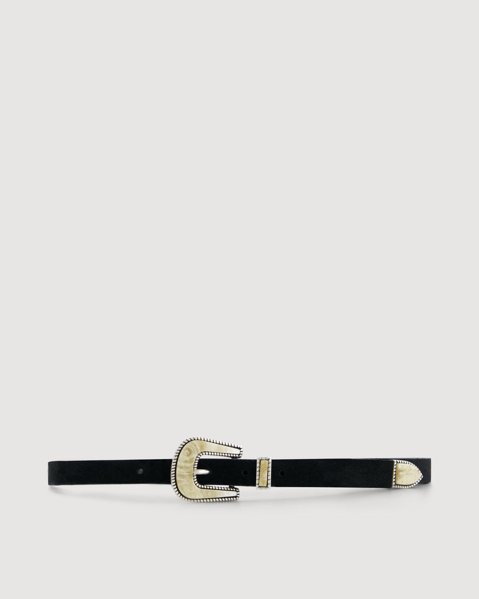 Ceinture Femme en Cuir Noir Achille - Image 3