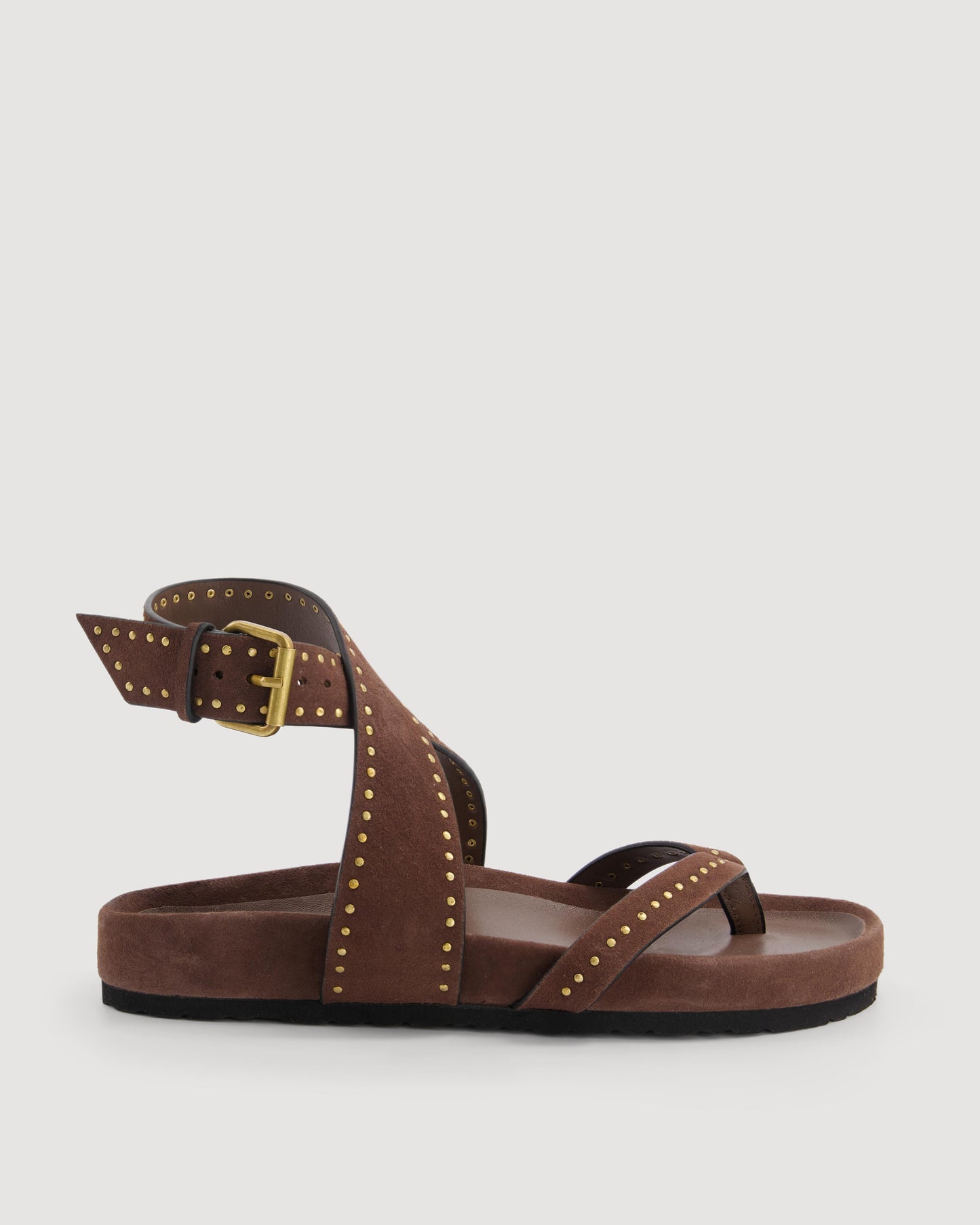 Sandales Femme en Cuir Suédé Chocolat Alba