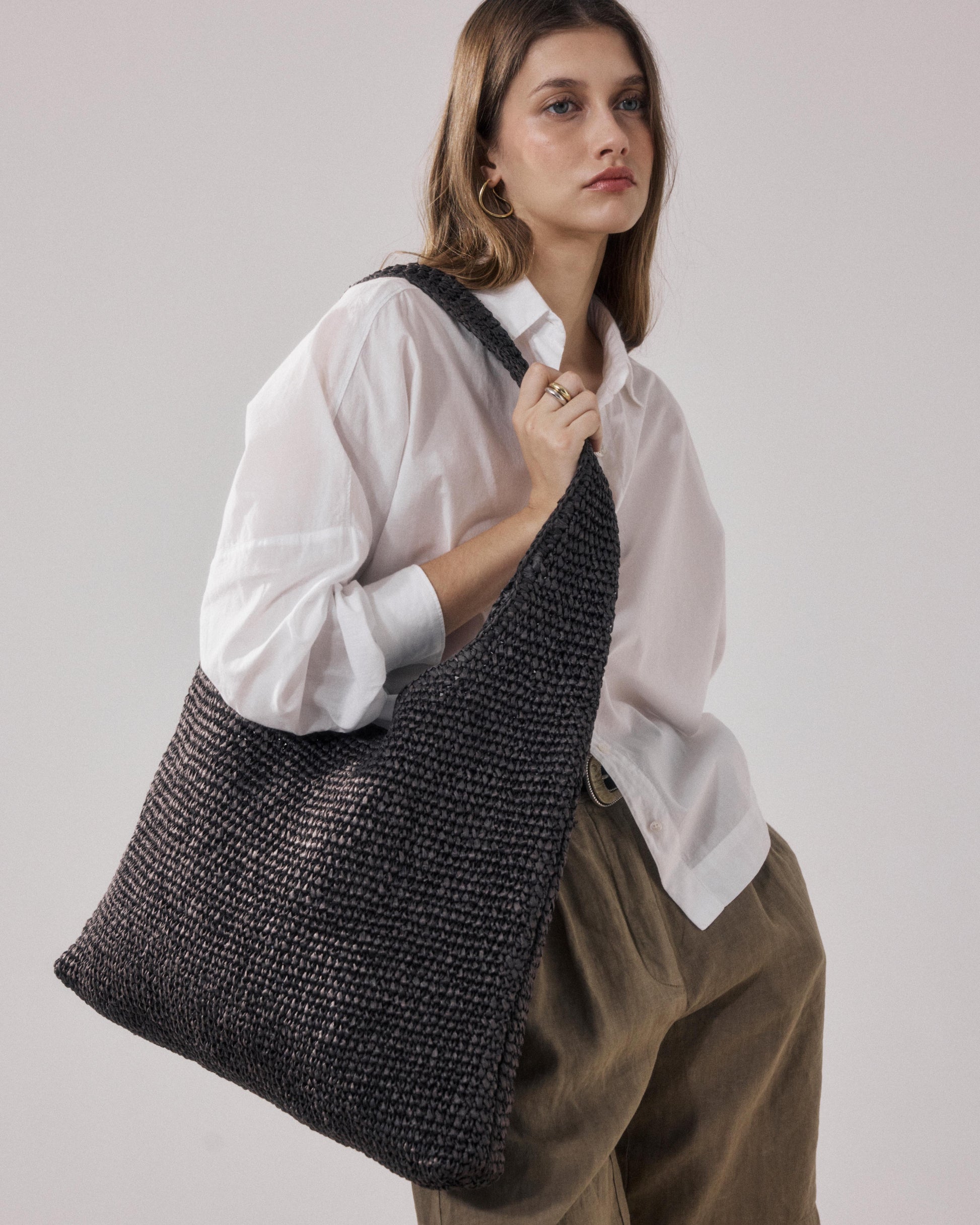 Sac Femme en Raphia Marron Amalya