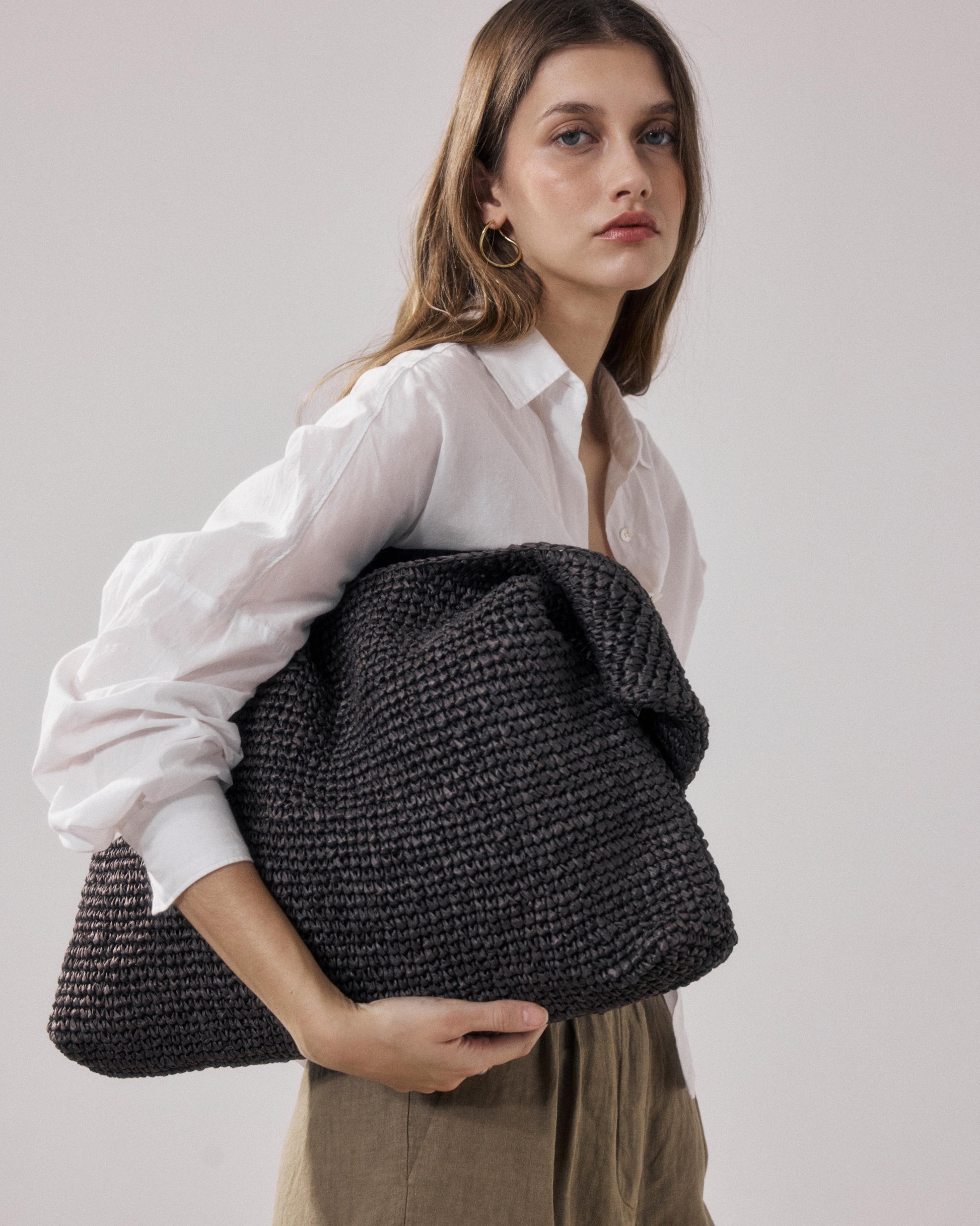 Sac Femme en Raphia Marron Amalya