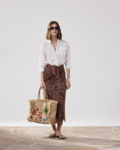 Ariel Beige Jute Women's Bag BFAQ711-01