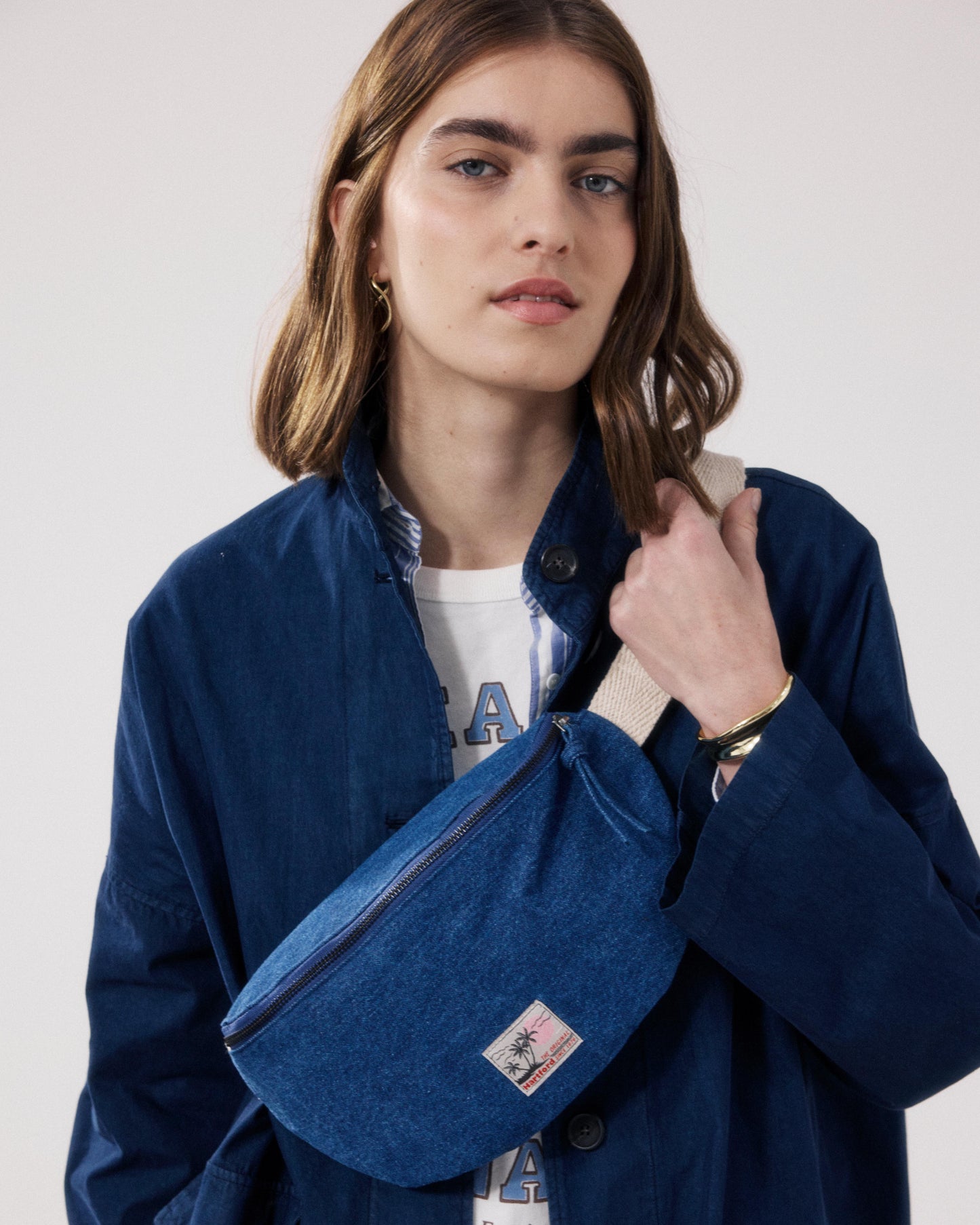 Sac Femme en Denim Bleu Antigua