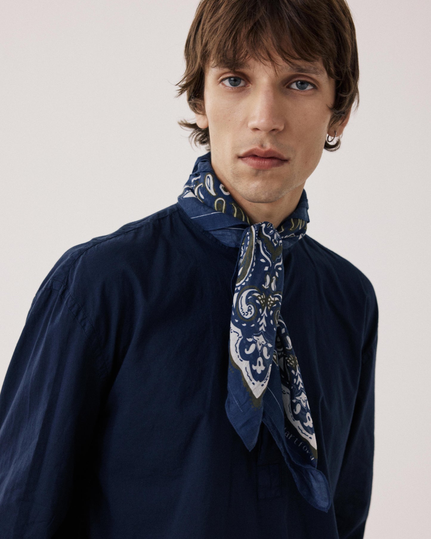 Bandana da uomo blu indaco Bandana Paisley BFC2412-01