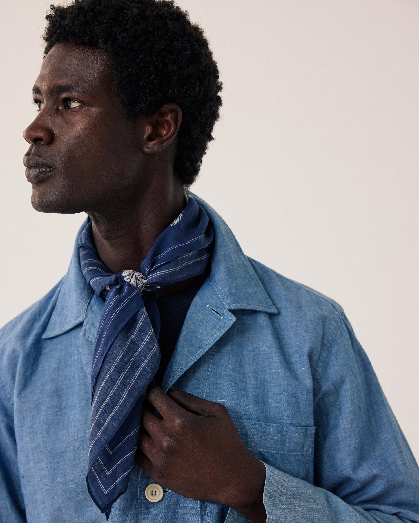 Indigo blauwe katoenen Bandana Sunseekers BFC3413-02