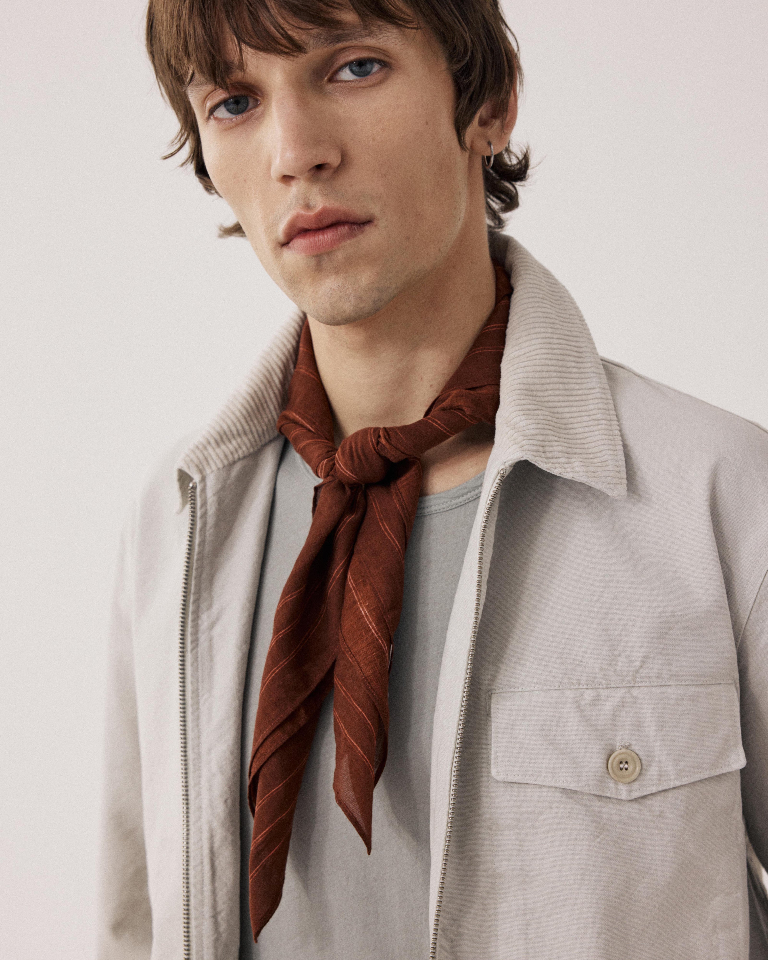 Pañuelo de algodón para hombre marrón Sunseekers BFC3413-03