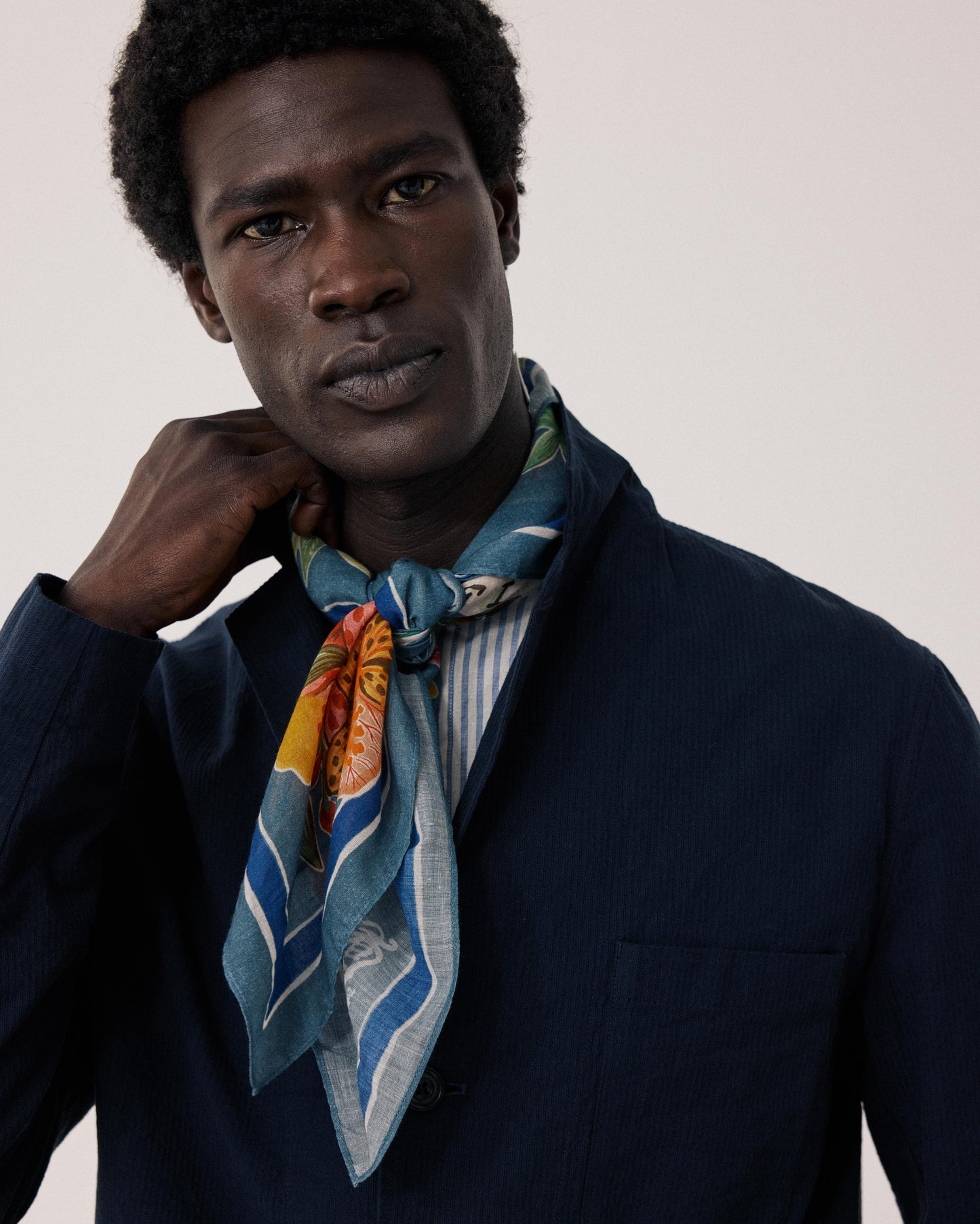 Pañuelo para hombre de Algodón azul denim Bandana Costa Rica BFC4414-01