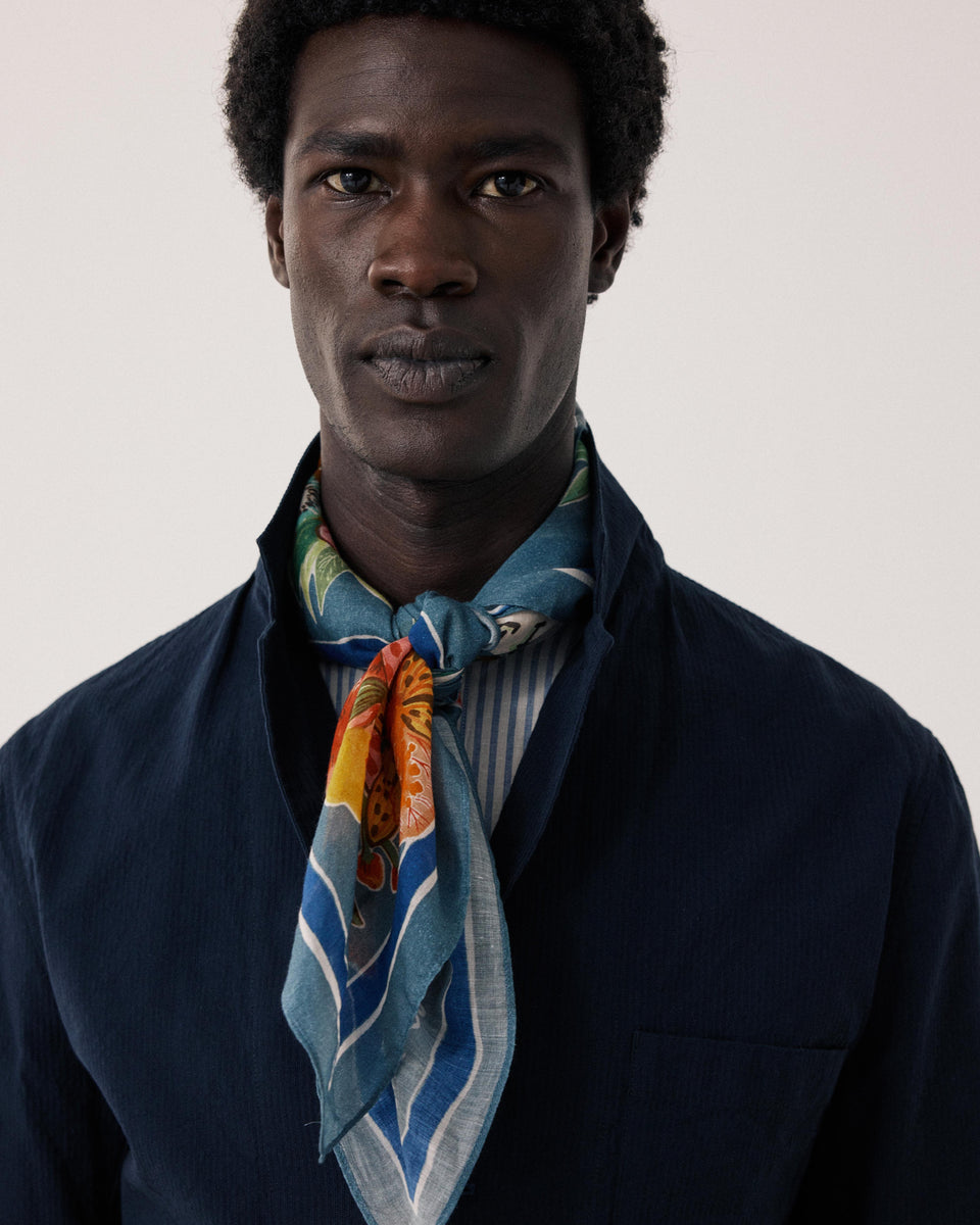 Costa Rica Men's Denim Blue Cotton Bandana - Image alternative