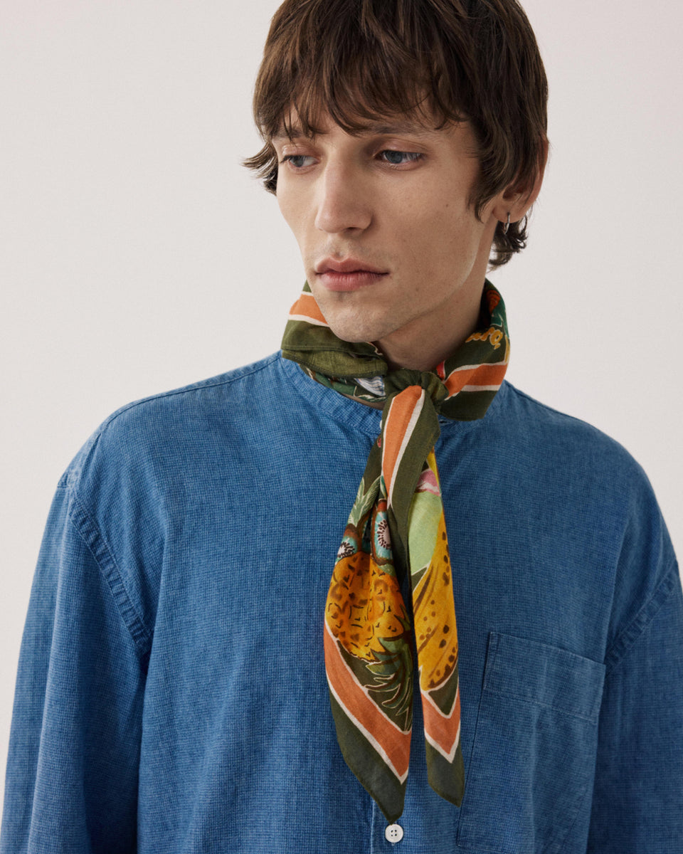 Costa Rica Men's Olive Green Cotton Bandana - Image principale