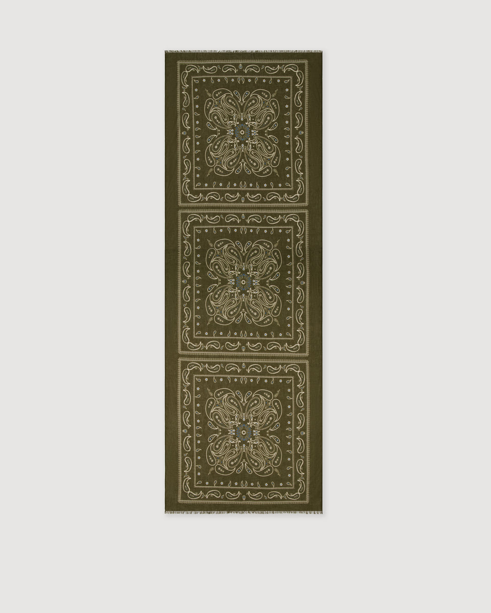 Bufanda de algodón verde militar para hombre motif bandana - Image 3