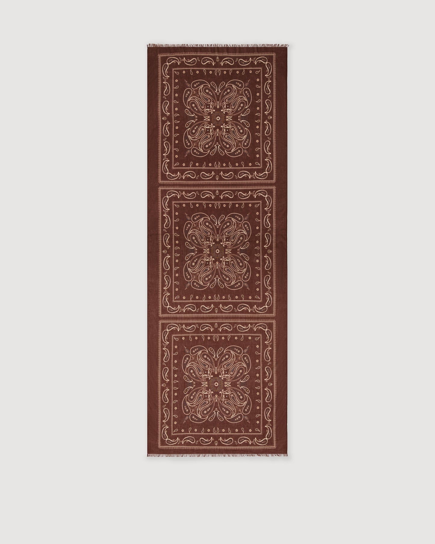 Sciarpa Uomo Cotone Marrone 