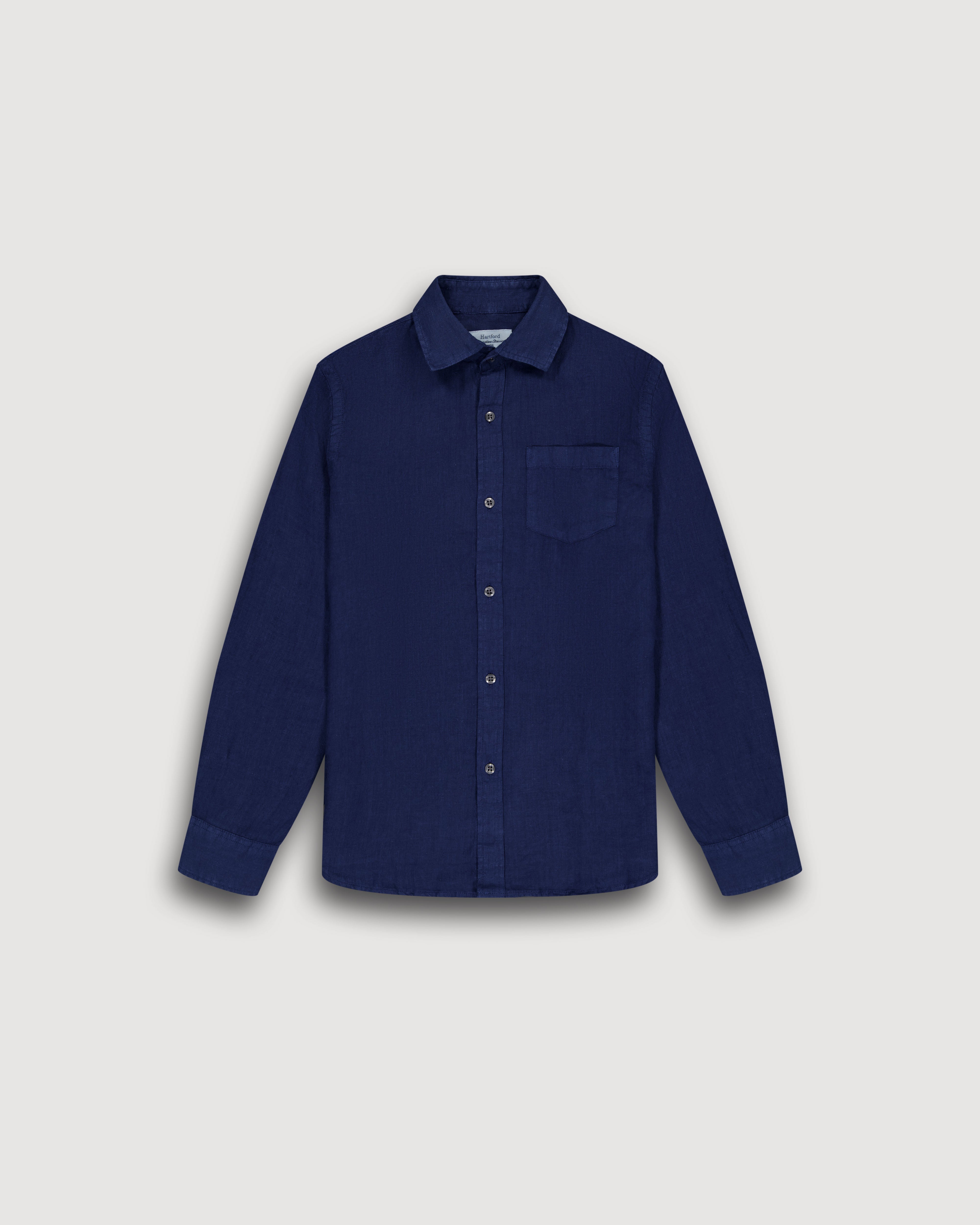 Paul Boy's Navy Blue Linen Shirt BFCAA001-58 - Boy's Shirt - Hartford