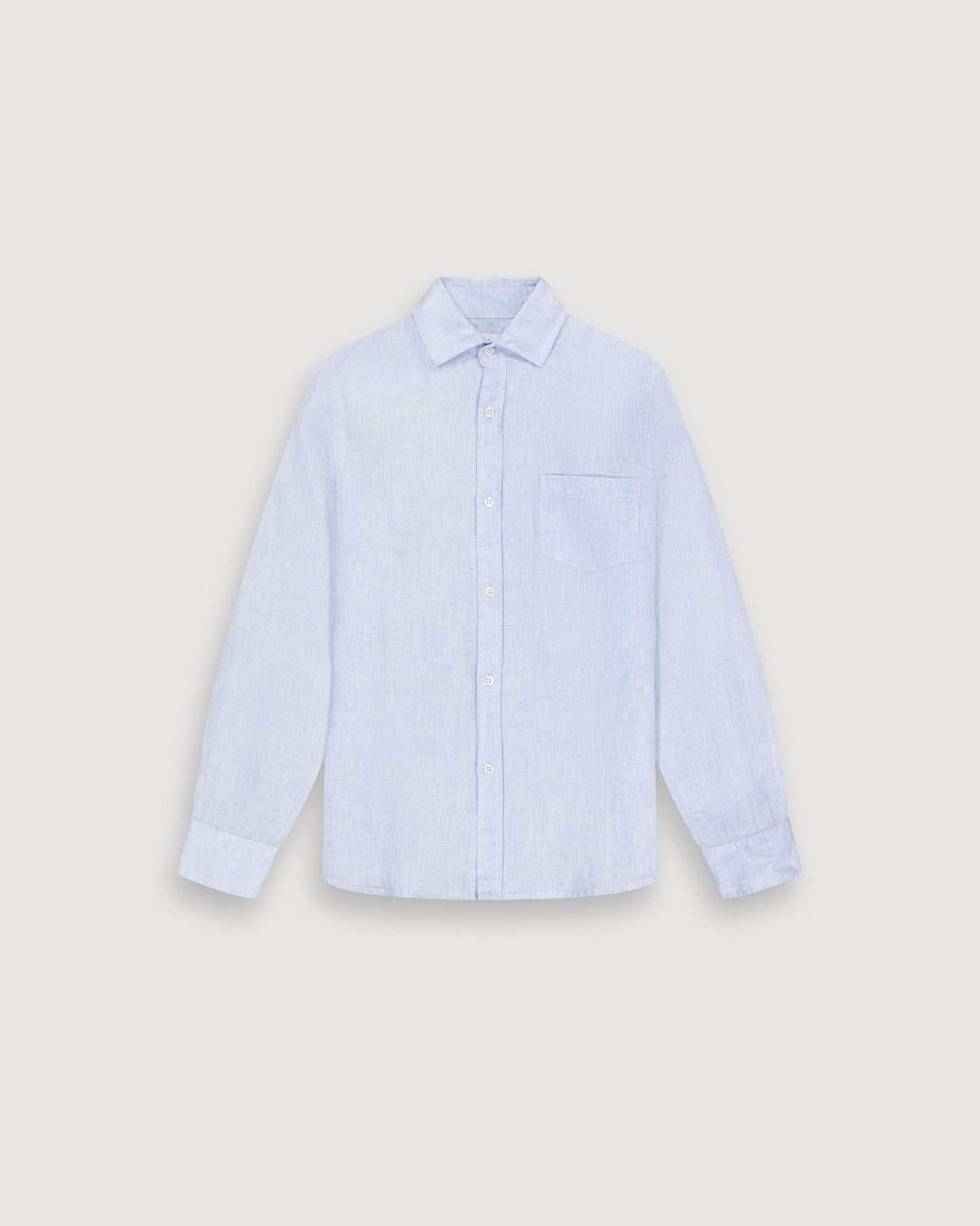 Chemise Garçon en Chambray De Lin Bleu Ciel Paul BFCAB019-04