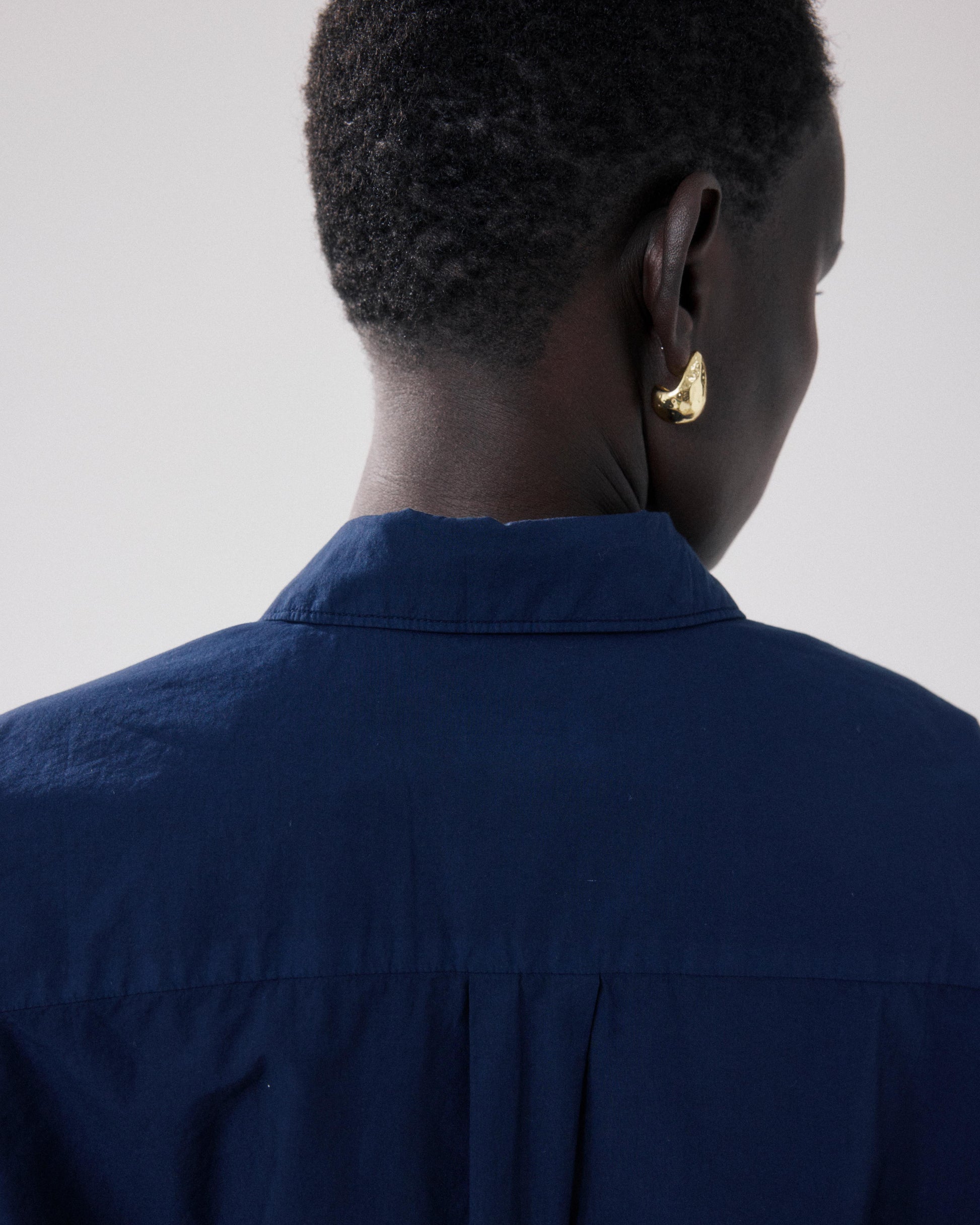 Chemise Femme en Popeline Bleu Nuit Carlos BFCB610-43