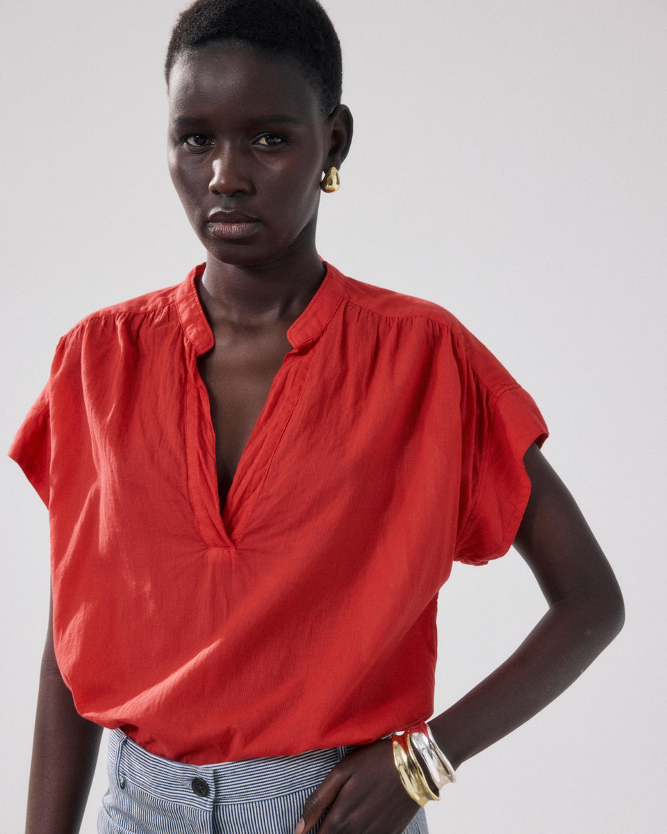 Casta Women's Red Cotton Shirt - Image principale