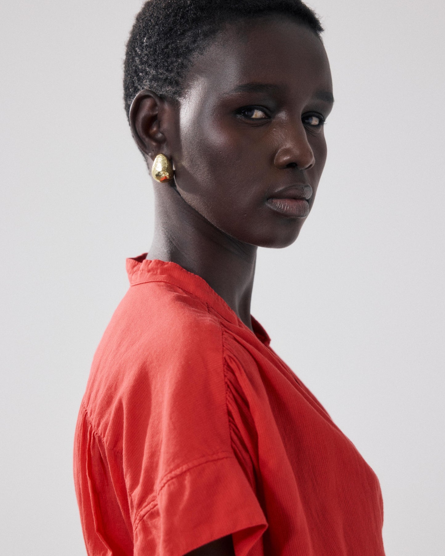 Women's Red Cotton Shirt Casta BFCD611-32